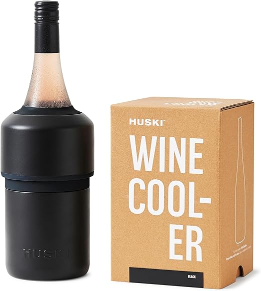 Huski Wine Chiller | Award Winning Iceless Design | Keeps Wine Cold up to 6 Hours | Wine Accessory | Next Generation Ice Bucket | Fits Some Champagne Bottles |