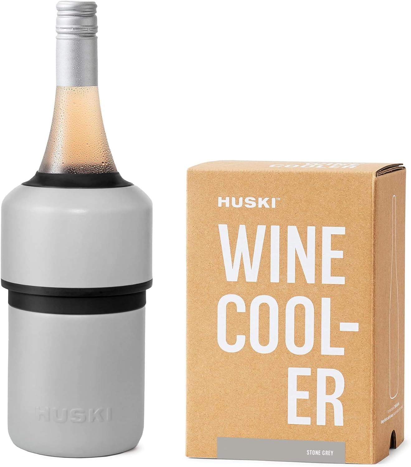 Huski Wine Chiller | Award Winning Iceless Design | Keeps Wine Cold up to 6 Hours | Wine Accessory | Next Generation Ice Bucket | Fits Some Champagne Bottles |