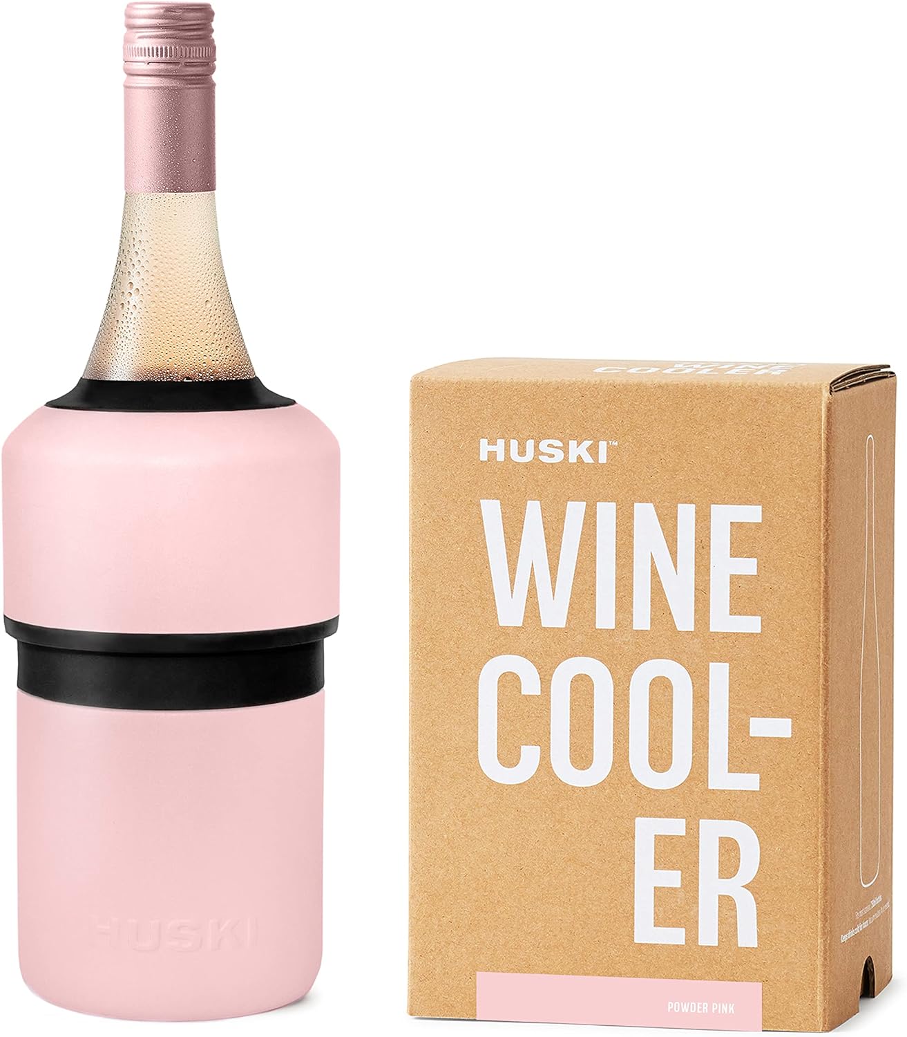 Huski Wine Chiller | Award Winning Iceless Design | Keeps Wine Cold up to 6 Hours | Wine Accessory | Next Generation Ice Bucket | Fits Some Champagne Bottles |